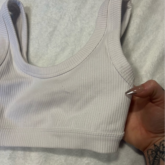 Alo Ribbed White sports Bra size xs - Picture 2 of 4